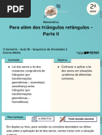Para Além Dos Triângulos Retângulos - Parte II: Matemática