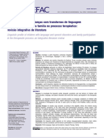 Crianças Com Transtornos de Linguagem e Fala e Participação Da Família No Processo Terapêutico: Revisão Integrativa de Literatura