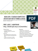 Mencapai Standar Kompetensi Dosen Dan Mutu Pembelajaranprof. Agus Setyo Muntahar