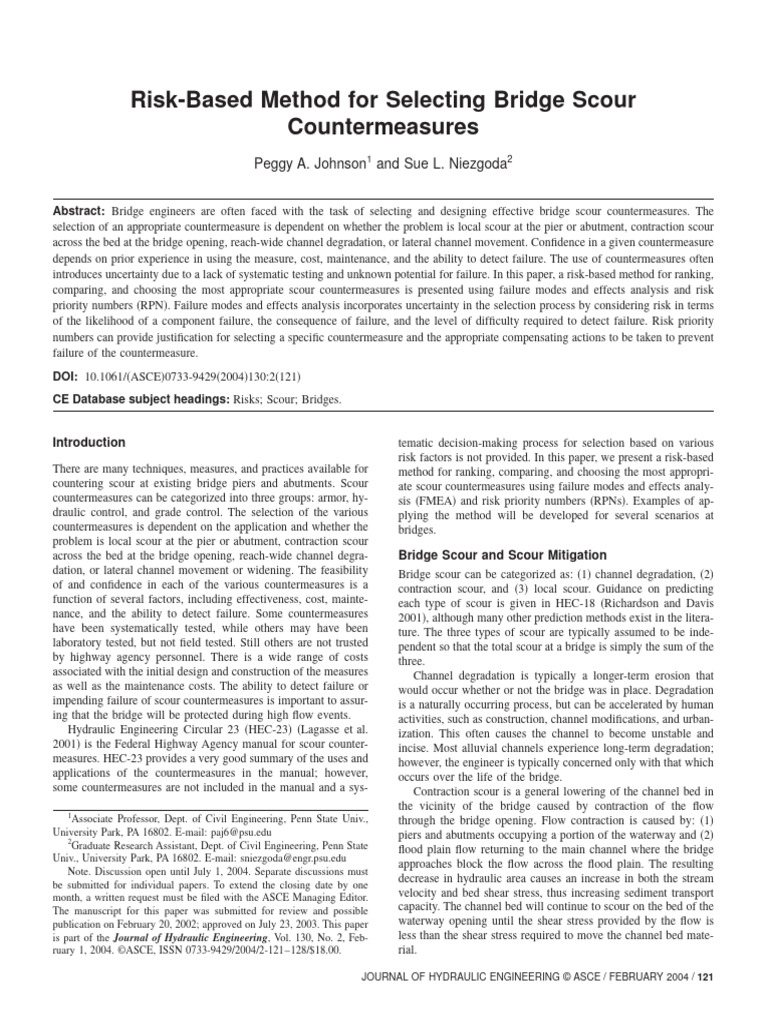 Scour Risk | Download Free PDF | Civil Engineering | Earth Sciences