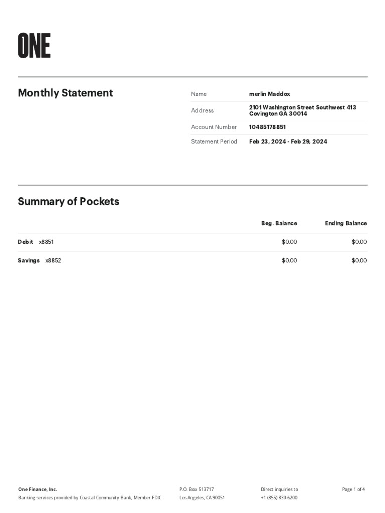 Monthly statement download free pdf banks debits and credits