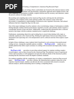 American Flag Research Paper