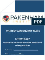 SITXWHS007 Student Assessment Tasks (6504)