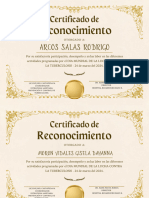 Certificado Concurso de Artes Elegante Beige