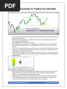 ICT Forex - Essentials To Trading The Daily Bias