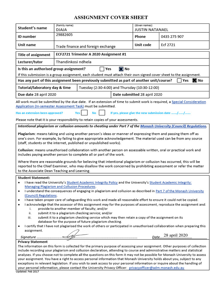 Trade Finance and Foreign Exchange Assignment | PDF | United States ...