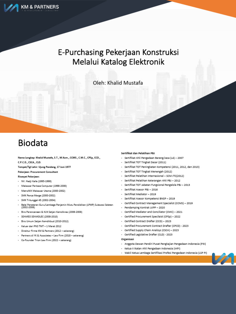 E Purchasing Pekerjaan Konstruksi Melalui E Katalog Pdf