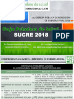 Rendicion de Cuentas Final Gestión 2018 Sucre