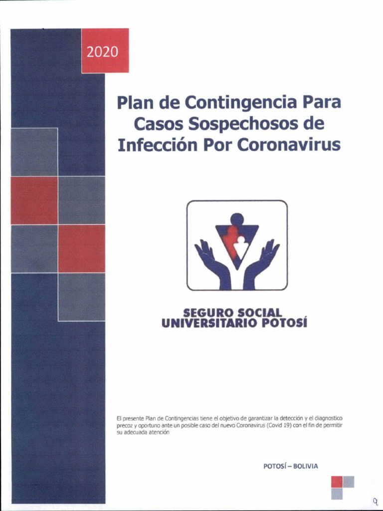 44 Plan de Contingencia Seguro Social Universitario Potosi Covid 19 Feb ...