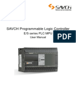 SAVCH PLC User's Manual of E and S Series MPU