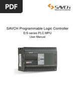 SAVCH PLC User's Manual of E and S Series MPU