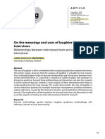 Gronnerod 2004 On The Meanings and Uses of Laughter in Research Interviews Relationships Between Interviewed Men and A