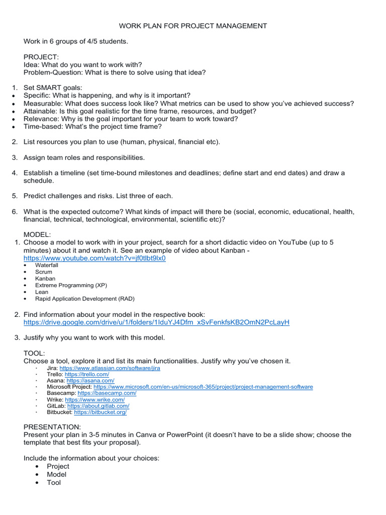 Work Plan | PDF