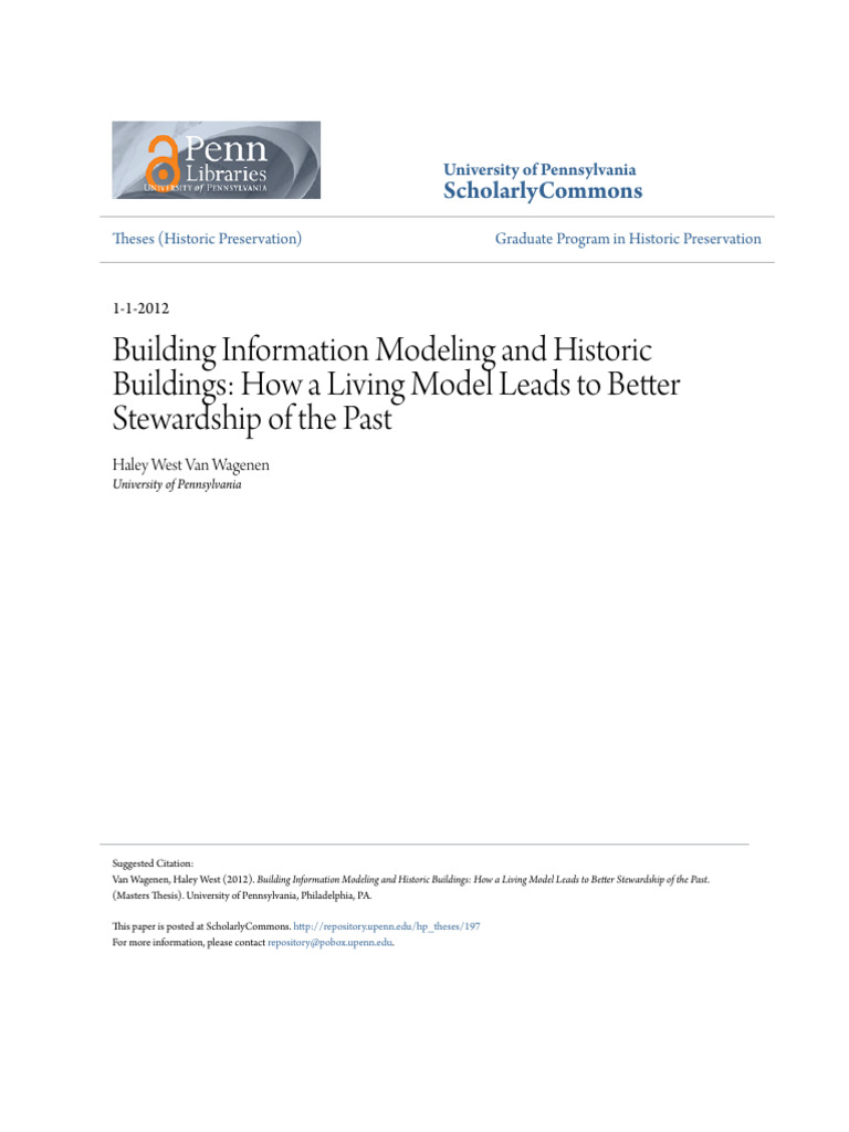 BIM for Historic Building Stewardship | PDF | Building Information ...