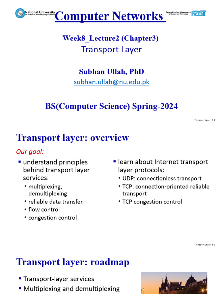 Week8 - Lecture2 Chapter - 3 | PDF | Port (Computer Networking ...