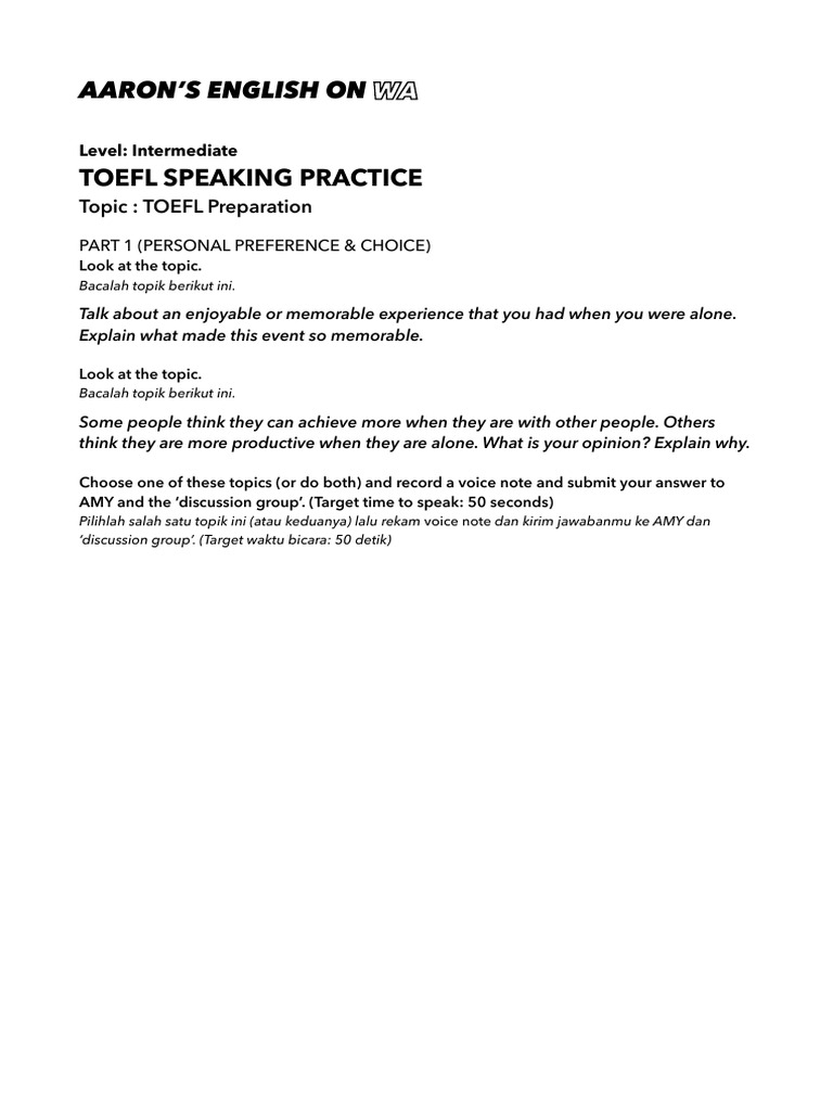 TOEFL SPEAKING PRACTICE QUESTIONS 2026 intelligence overview