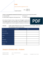 Simpson's Index Practice Problems