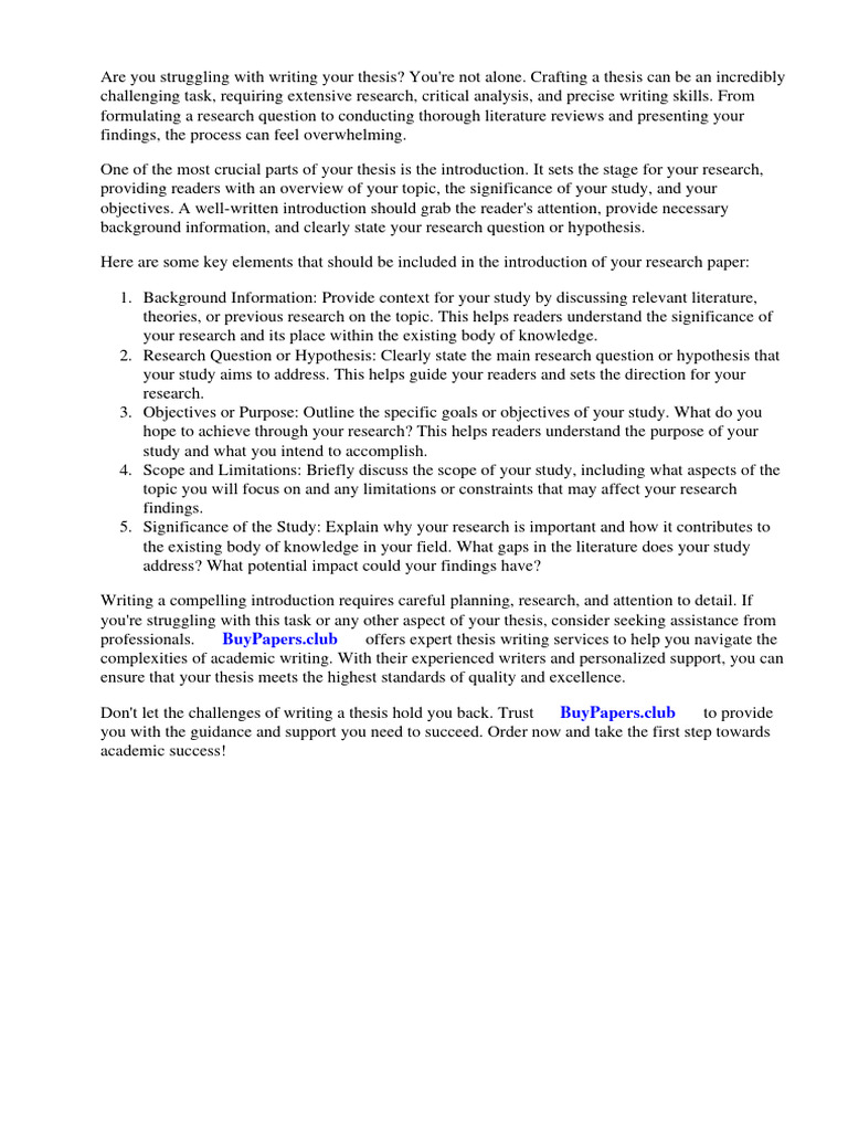 What Should An Introduction Include in A Research Paper | Download Free ...