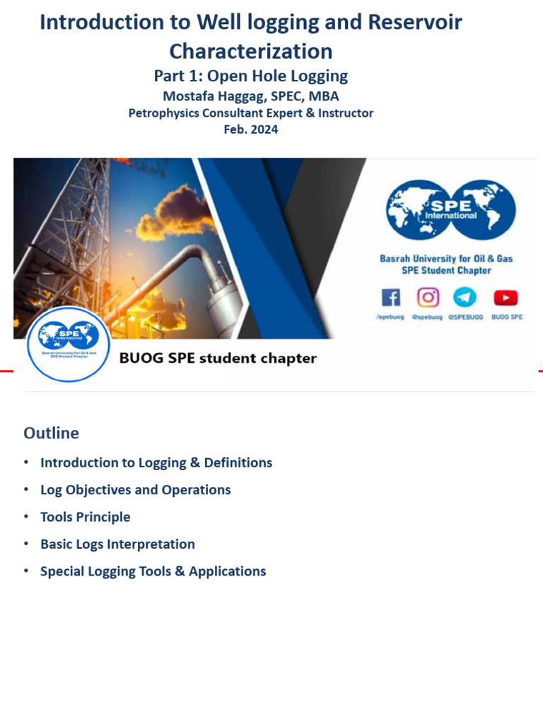 Open Hole Logging Pdf Petroleum Reservoir Porosity