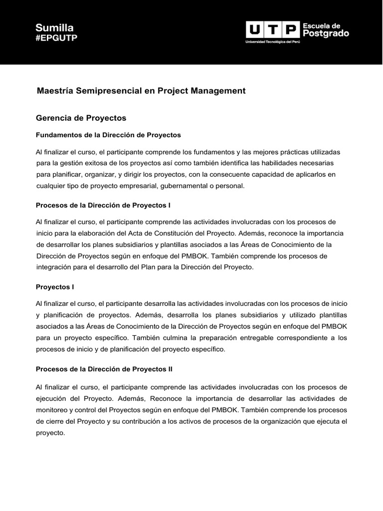 Sumilla - MPM - Online | PDF | Gestión de proyectos | Iniciativa ...