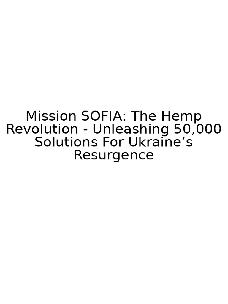 Mission SOFIA The Hemp 1705782014878 Compressed | PDF | Agriculture | Hemp