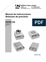 Manual de Instrucciones Balanzas de Precisión: KERN 440