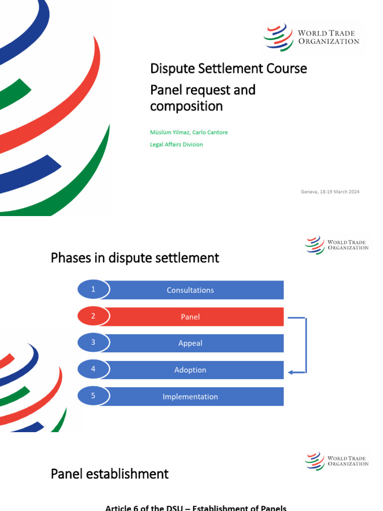 Dispute Settlement Panel Establishment Guide | PDF | Public Law ...