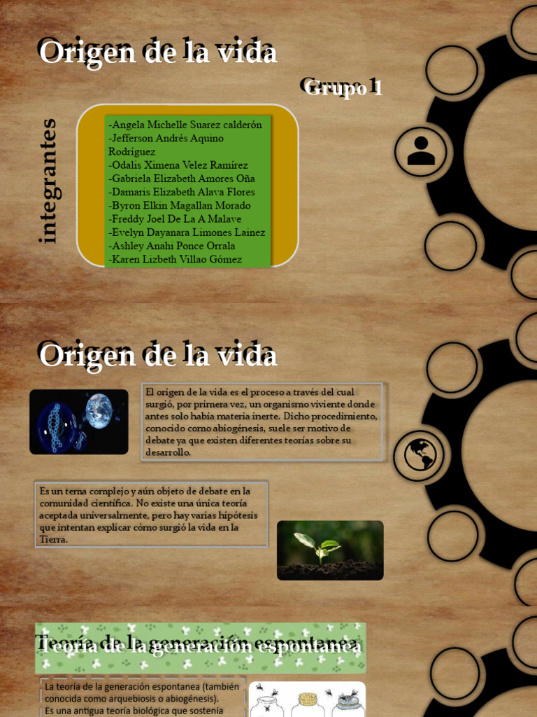 Teorías sobre el origen de la vida | PDF | Abiogénesis | Vida