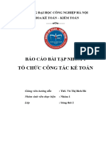 BÀI TẬP LỚN MÔN TỔ CHỨC CÔNG TÁC KẾ TOÁN