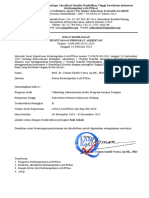 0206 Surat Penyetaraan Peringkat Akreditasi 7 Standar Ke 9 Kriteria - STR TLM Upertis