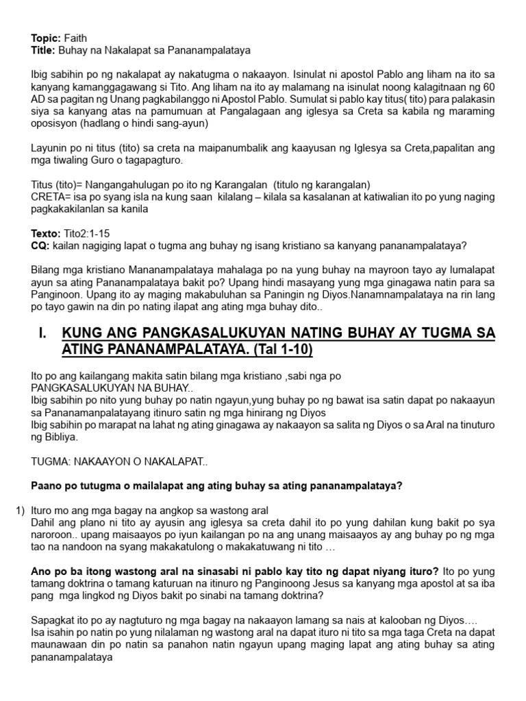 Faith 2 Teaching Pdf