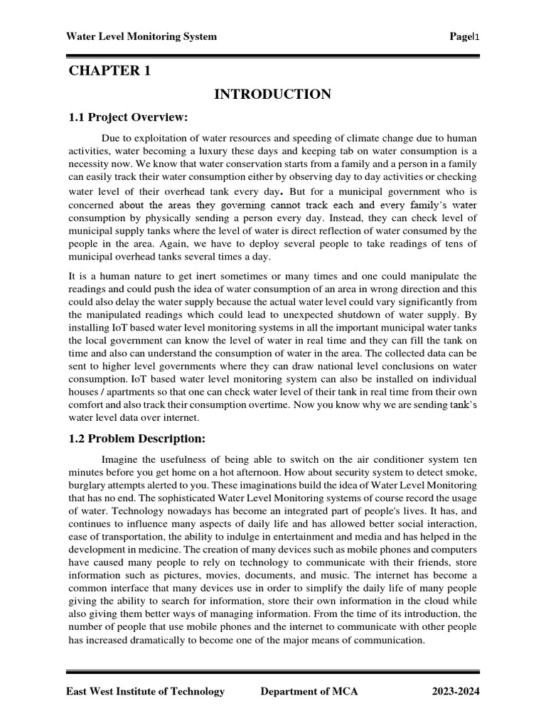 IoT Water Level Monitoring System | PDF | Light Emitting Diode ...