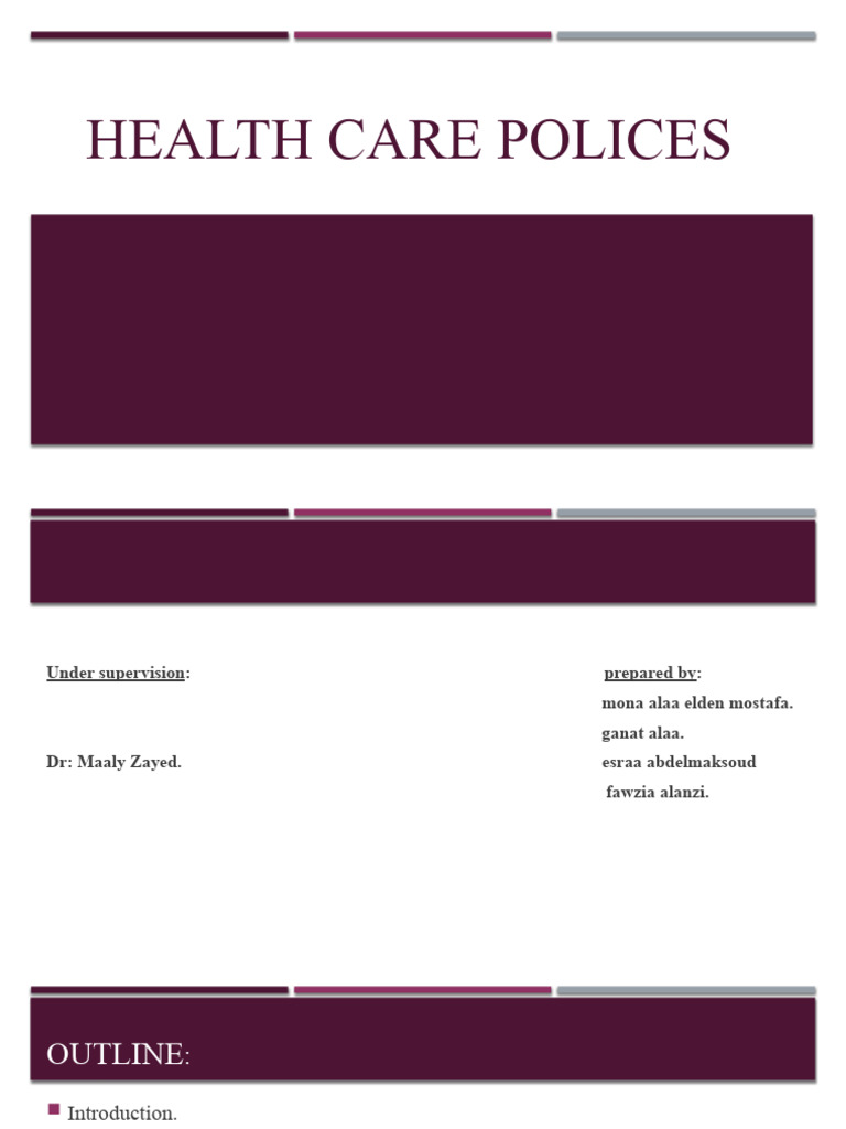 Essential Healthcare Policy Guide | PDF | Health Care | Policy