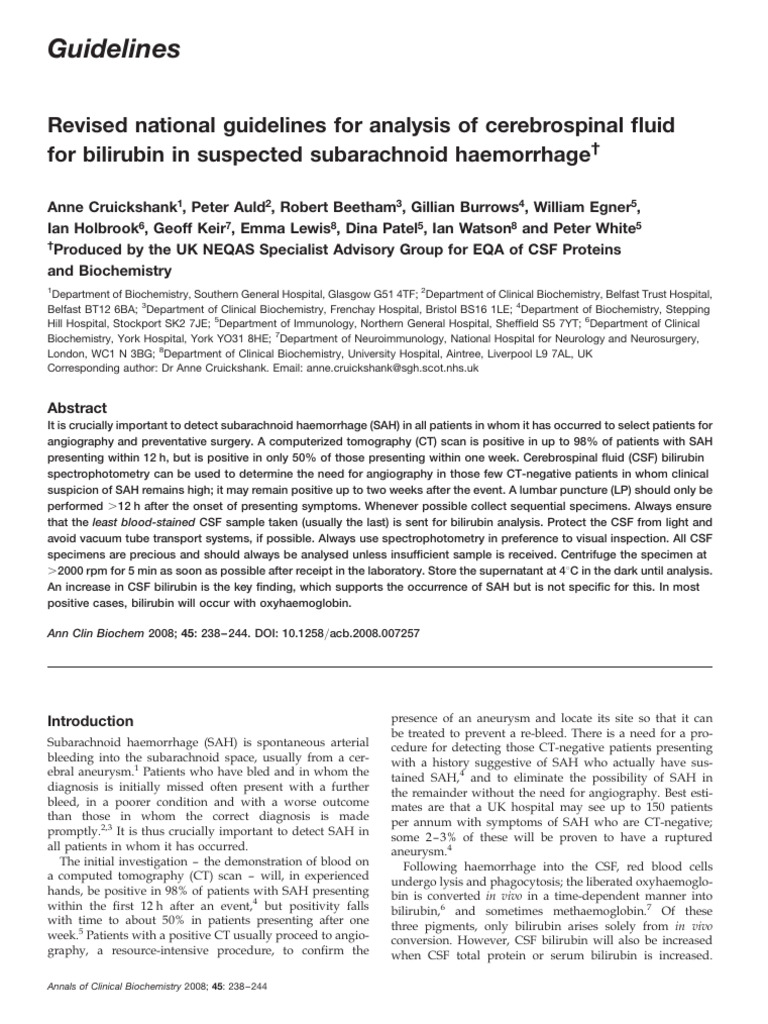 Cruickshank et al 2008 revised national guidelines for analysis of