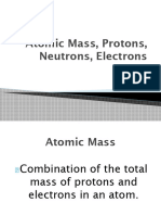 Lesson 2 Atomic Mass Protons Neutrons Electrons