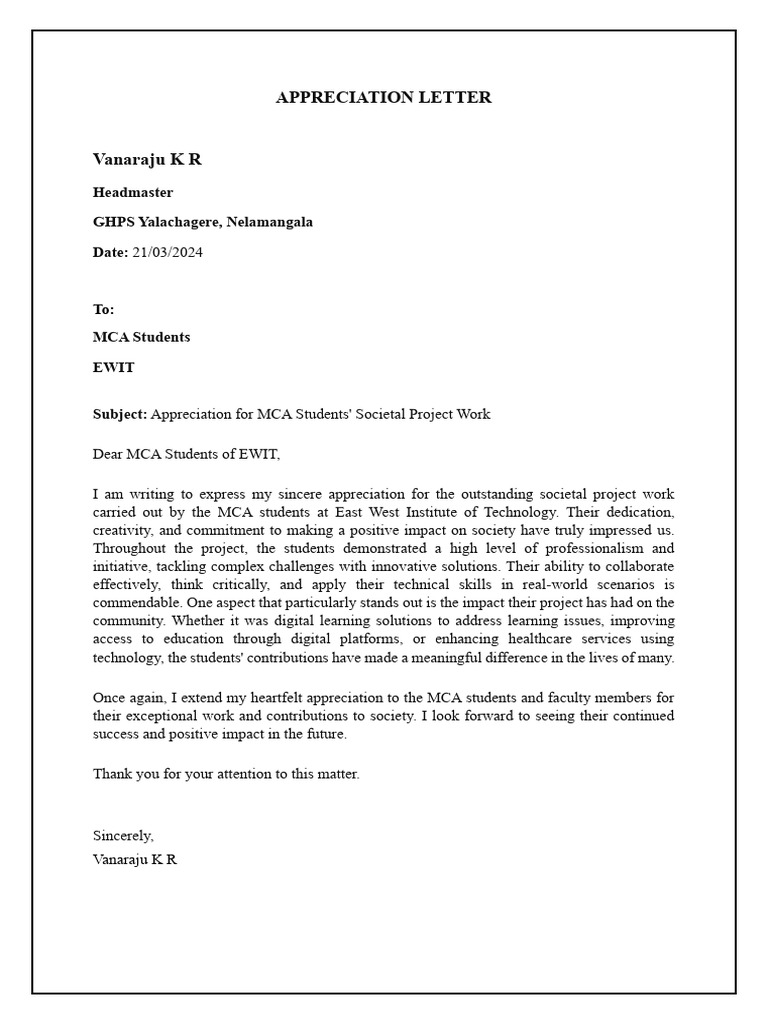 APPRECIATION_LETTER | PDF