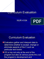 Curruilum Evalution