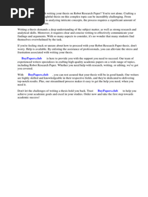 Robot Research Paper
