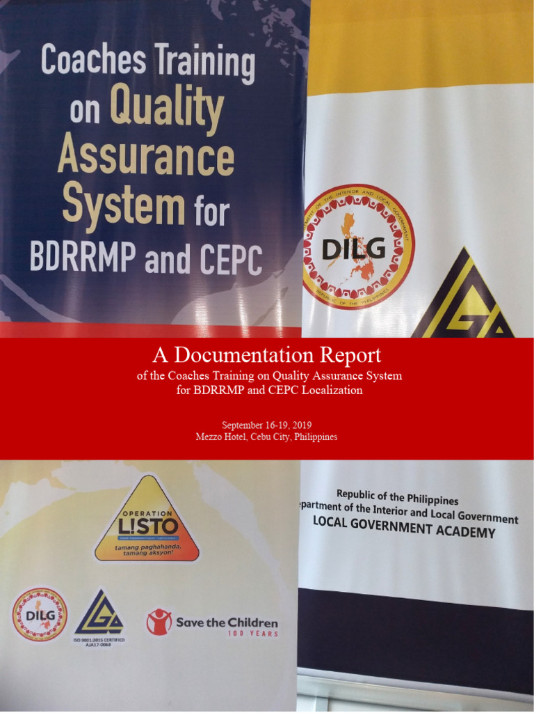 Coaches Training On QAS For BDRRM Planning - Documentation - FinalDraft ...
