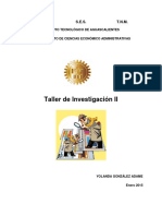 Taller Investigacion Ii GLZ Adame 2015 Editable