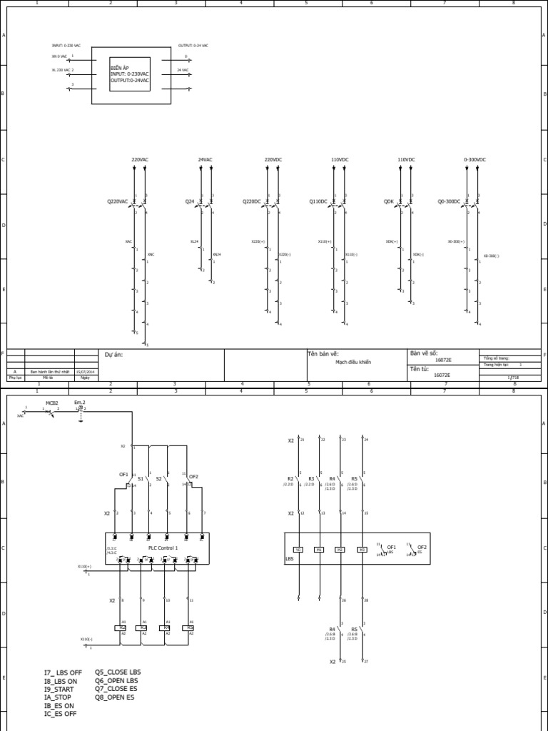 Bản Vẽ Tủ Test VCB,LBS Cập Nhật 31032022 | PDF