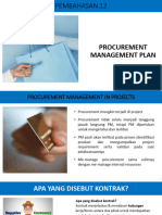 Pembahasan 12 PROCUREMENT Management Plan