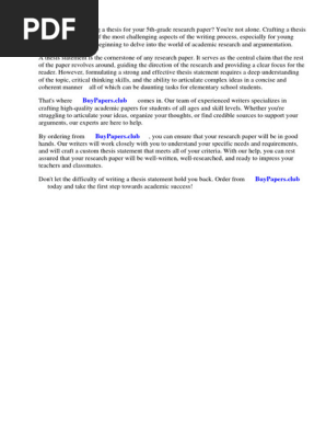 Rubric Research Paper 5th Grade