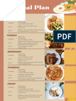 Brown Food Illustration Weekly Meal Planner