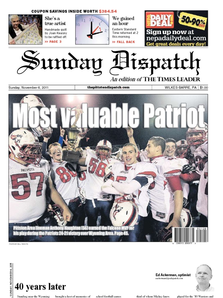 The Pittston Dispatch 11-06-2011 | PDF | Advanced Placement | Armed Conflict