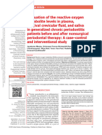 Evaluation of The Reactive Oxygen Metabolite.9