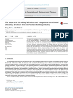 2017 RIBF Tan - The Impacts of Risk-Taking Behaviour and Competition On Technical Efficiency - Evidence From The Chinese Banking Industry