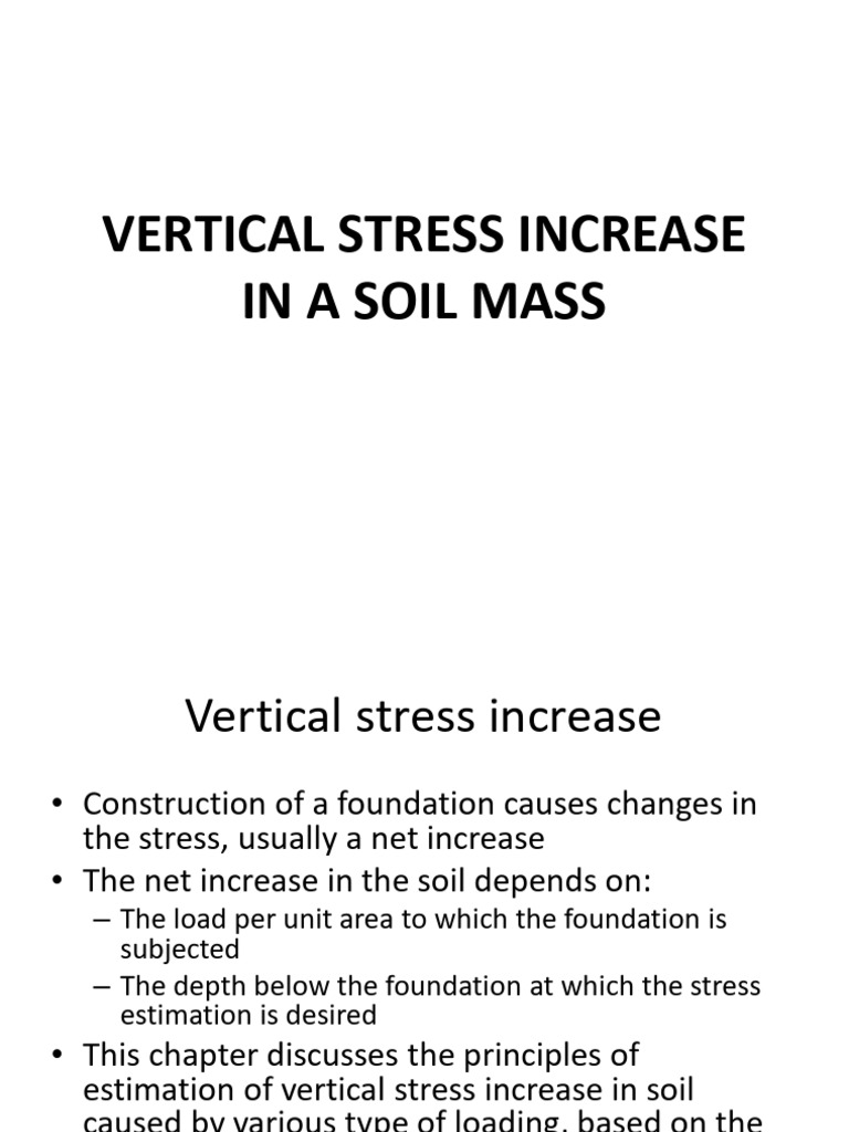 Vertical Stress Increase in Soil Mechanics | PDF | Stress (Mechanics ...