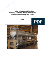 Compilation of Results and Feedback Regarding Feedwater Heater Replacements at Fossil and Nuclear Power Plants