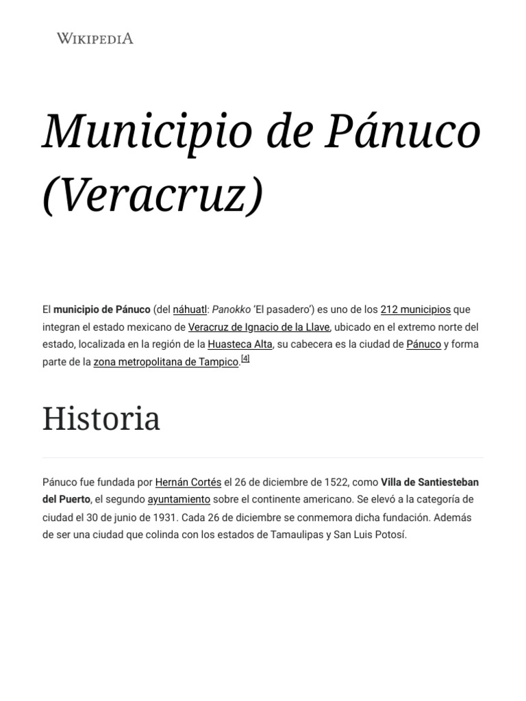 Municipio de Pánuco (Veracruz) - Wikipedia, La Enciclopedia Libre ...